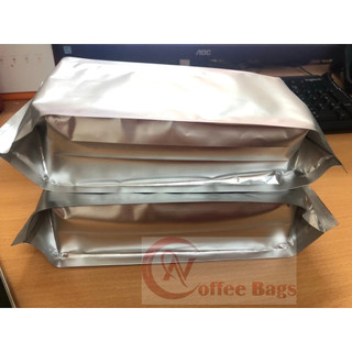 {500gr/size} túi 4 cạnh bạc, đựng bột, trà cafe