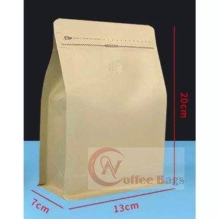Túi zip giấy MÀN GHÉP, Túi  zipper 8 cạnh cafe - [1kg/size]