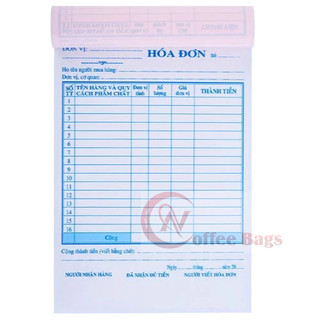 Combo 10 quyển hóa đơn/phiếu thu/phiếu chi (2 liên - 50 bộ - 100 tờ)