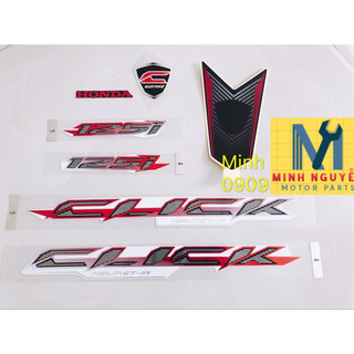 Bộ tem Click 125i đời 2017 xe màu trắng