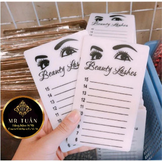 Miếng mica dán line mi có đánh số Beauty Lashes - dụng cụ nối mi Mr Tuấn