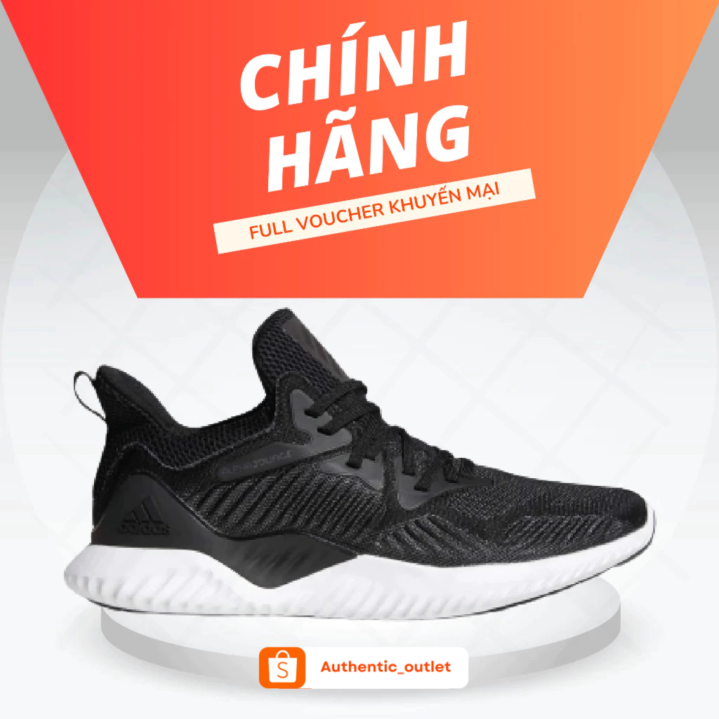 [CHÍNH HÃNG] Giày Adidas Running Alphabounce 'Black White' AC8273, Nam và nữ chuẩn authentic outlet