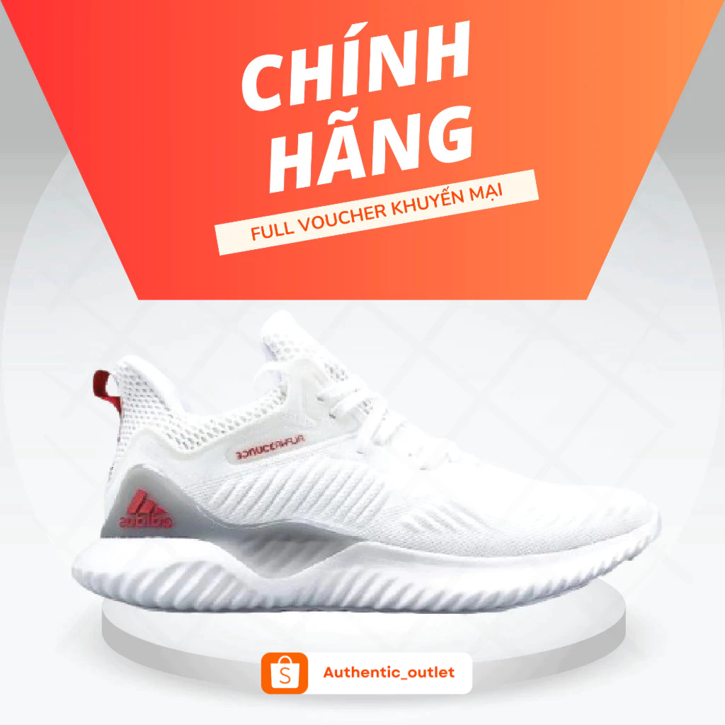 [ CHÍNG HÃNG ] Giày Adidas Alphabouce Beyoud 'White Red' DH7768, Nam và nữ chuẩn authentic outlet