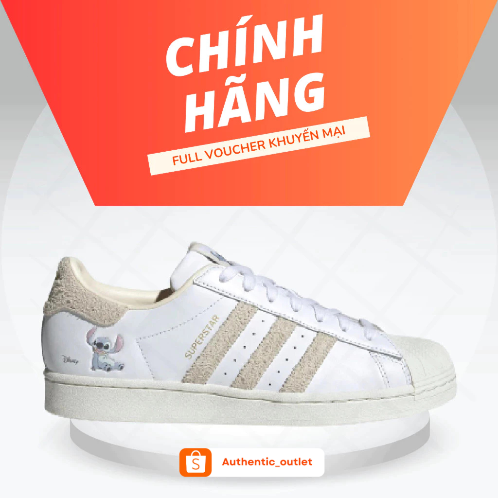 [CHÍNH HÃNG] Giày Adidas Superstar X Disney Stitch HQ6356, Nam và nữ chuẩn authentic outlet