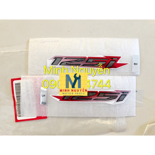 Tem số 125i dán xe click màu trắng chính hãng