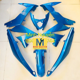 Bộ dàn áo satria màu xanh GP chính hãng