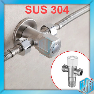 Van T giảm áp, van chia nước giảm áp lực nước ren Phi 21 Inox 304 cho vòi xịt vệ sinh và bồn cầu