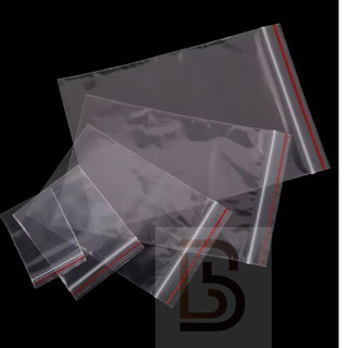 [500gr/size] túi zip viền chỉ đỏ(nhiều size)