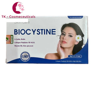 (CHÍNH HÃNG) Viên Uống BIOCYSTINE Làm Đẹp Da, Đẹp Tóc, Chống Lão Hoá - Hộp 30 Viên