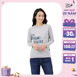 Clearance sale | Áo thun dài tay nữ ONOFF chất cotton kết hợp polyester mềm mại và giữ ấm tốt - H16TL20017