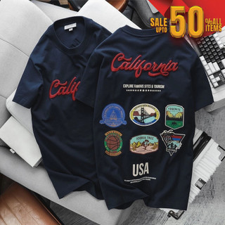 Áo thun nam icdn california dark navy atid0387