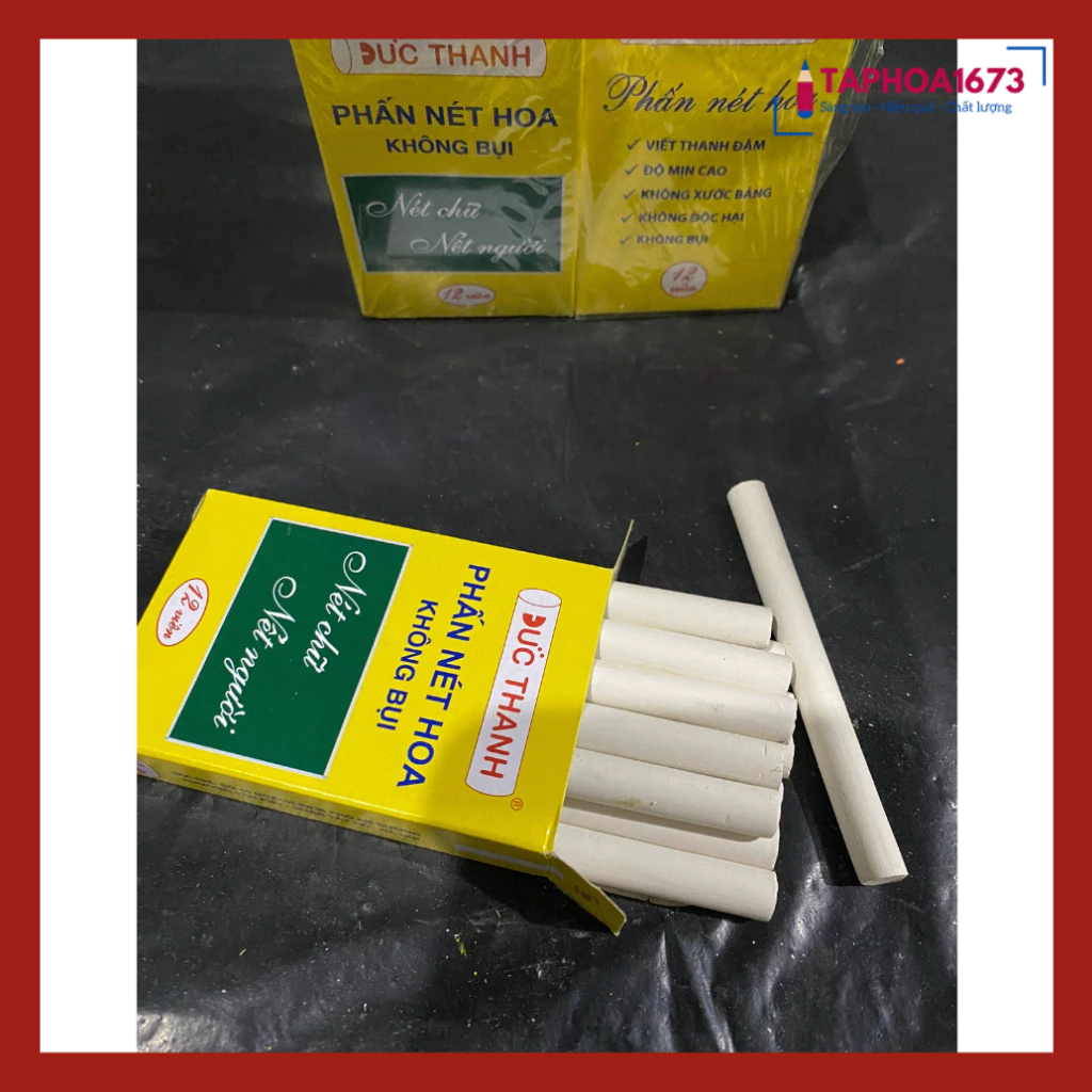 SET 5 Hộp Phấn Trắng Đức Thanh Nét Nhỏ Không Bụi (Hộp 12 Viên)