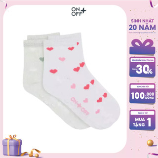 Clearance sale | Pack 2 đôi tất bé gái cổ trung từ 2-4 tuổi ONOFF - H12SQ19113
