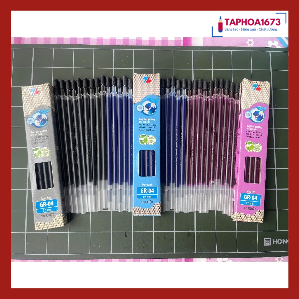 Ruột Bút Gel Thiên Long GR-04 - Dùng cho bút Gel GEL-04, GEL-08, GEL-012,... Đẹp