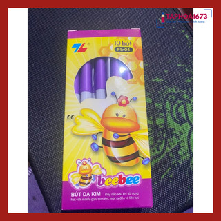 Bút Dạ Kim BEE BEE Tím TL FL-04 Trơn Êm (Hộp 10 Chiếc)