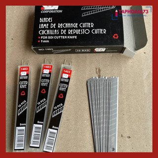 SET 3 Lọ Lưỡi Dao Dọc Giấy SDI Bé 9mm Đẹp (Lọ 10 Lưỡi)