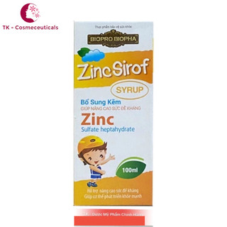 [Chính Hãng] Siro ZINC SIROF Bổ Sung Kẽm Tăng Sức Đề Kháng - 100ml