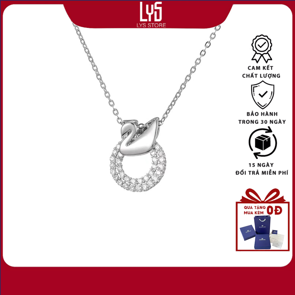Dây Chuyền nữ Lys Swan Pendant Necklace Sliver Fullbox 6043SV - Dây Chuyền Thiên Nga Bạc S925