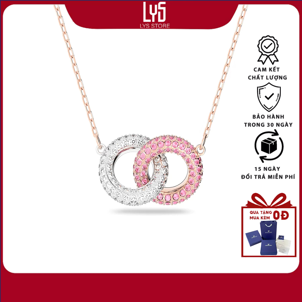 Dây chuyền nữ LYS Intertwined circles, Blue Stone necklace -6111PI