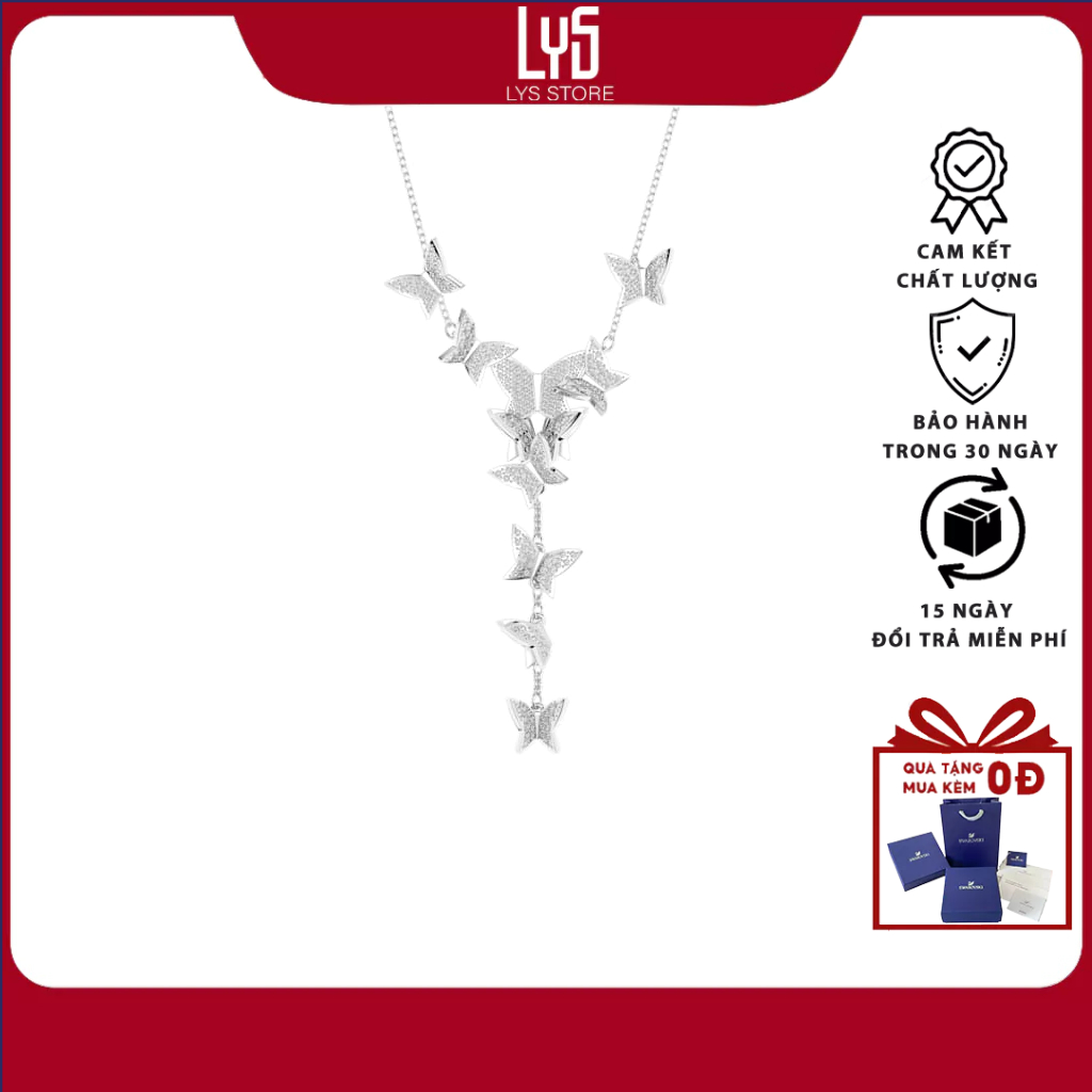 Dây chuyền nữ LYS Lilia Y necklace Butterfly, White 6109SV