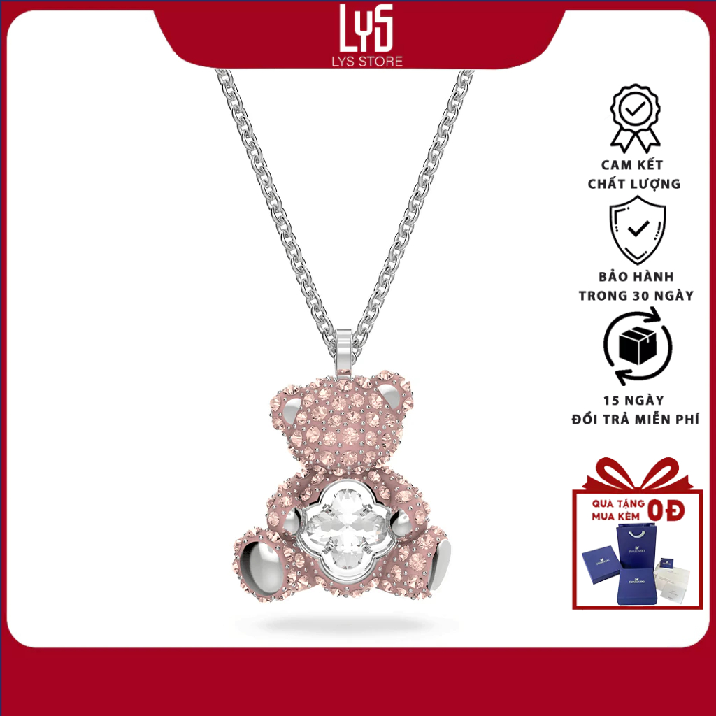 Dây chuyền Nữ Lys Teddy Pendant Necklace 6055 Brown Fullbox - Hàng Xuất Xịn