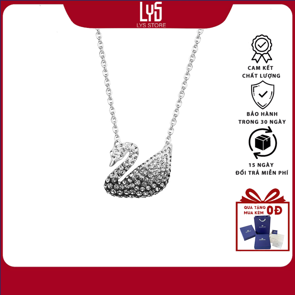 Dây chuyền nữ Lys Ombre Black 6374BL - Dây Chuyền Thiên Nga Bạc S925