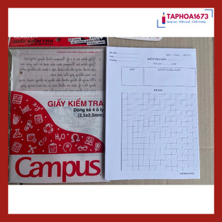 Combo 2 Tập Giấy Kiểm Tra Campus 4 Ôly Đẹp (15 Tờ)