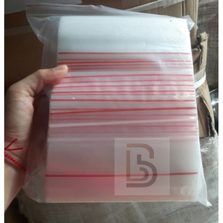 [1kg/size] Túi zip viền chỉ đỏ(hàng có sẵn)