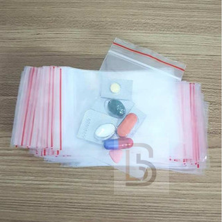 [1kg/size] Túi zip viền chỉ đỏ(hàng có sẵn)