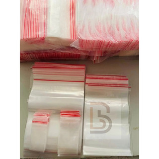 [1kg/size] Túi zip viền chỉ đỏ(hàng có sẵn)