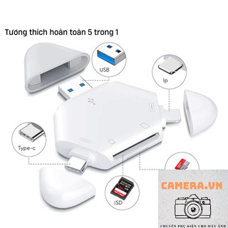 Đầu đọc thẻ nhớ đa năng cho điện thoại laptop cổng type c usb 3.0 IP