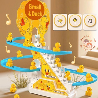 Đồ Chơi Cầu Trượt Vịt Vàng Leo Thang Phát Nhạc Cực Vui Tai Cho Bé Yêu Kèm Đèn Nháy Đẹp Mắt 89006 MAISON TOY STORE