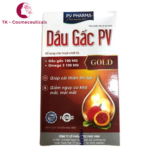 Viên Dầu Gấc PV Phúc Vinh – Giúp Sáng Mắt, Bổ Mắt, Ngừa Giảm Thị Lực, Khô Mắt, Quáng Gà, Làm Đẹp Da Sáng Da - 100 Viên