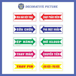 Bộ 10 Biển Trang Trí Tiệm Điện Thoại - Telephone (Có Theo Yêu Cầu)