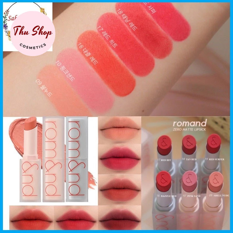 Son Romand Zero Gram Matte Lipstick & Zero Gram Romand Sunset Edition Limited
