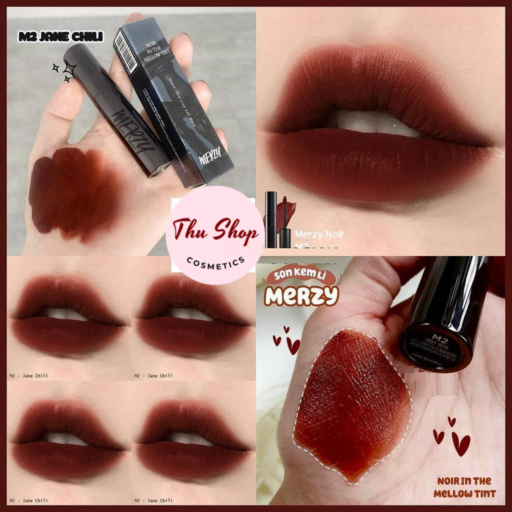 Son Kem Siêu Lì, Mịn Môi Merzy Noir In The Mellow #m2 ver noir