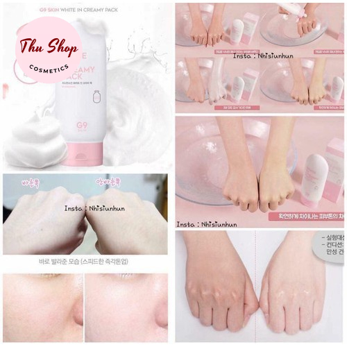 Kem dưỡng da, làm trắng da, dưỡng ẩm, ủ trắng da, kem ủ trắng body G9 Skin White In Creamy Pack Whit