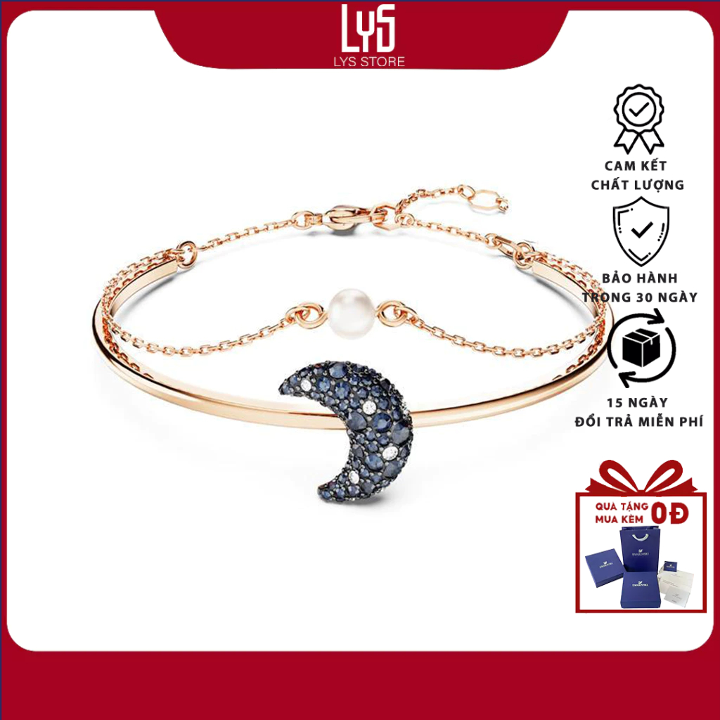 Vòng tay Swa Black Moon 2081 - Lắc tay đầy đủ phụ kiện SWA