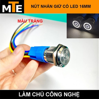 Giắc nối nút nhấn, công tắc đèn led 16mm