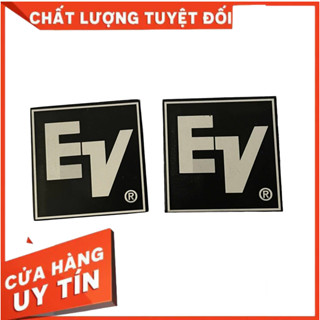 Logo thùng loa - Tem thùng loa EV Nhôm cỡ 5x5cm: Giá 2 chiếc