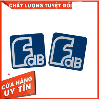 Logo thùng loa - Tem thùng loa FDB Nhôm cỡ 4x4cm: Giá 2 chiếc