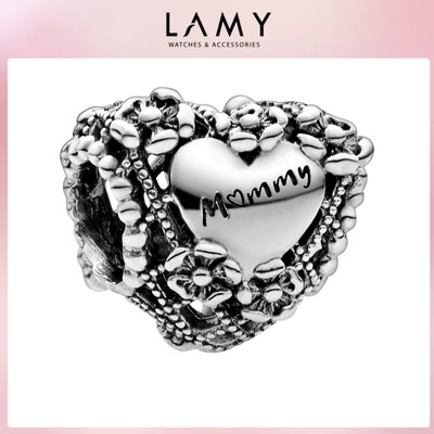 Charm bạc LAMY Hoa trái tim Openwork Flower Heart Mommy 1250