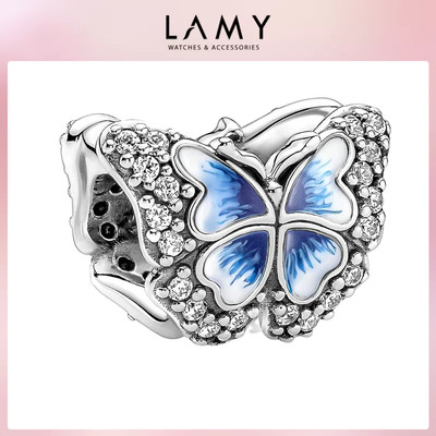 Charm bạc LAMY Bươm bướm xanh Blue Butterfly Sparkling 1220