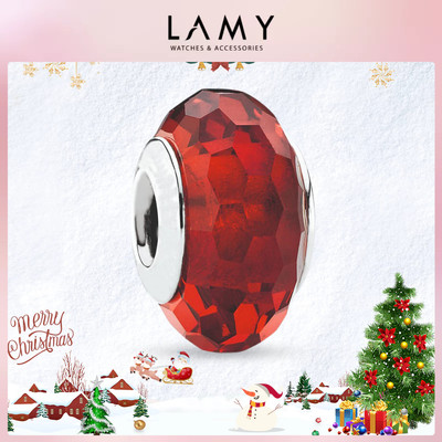 Charm bạc LAMY Red Fascinating Faceted Murano 1372