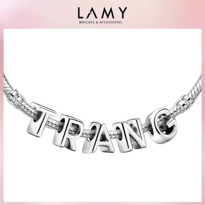 Charm bạc LAMY mix tên Trang - Charm bảng chữ cái cao cấp