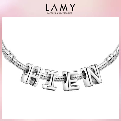Charm bạc LAMY mix tên Hiền - Charm bảng chữ cái cao cấp
