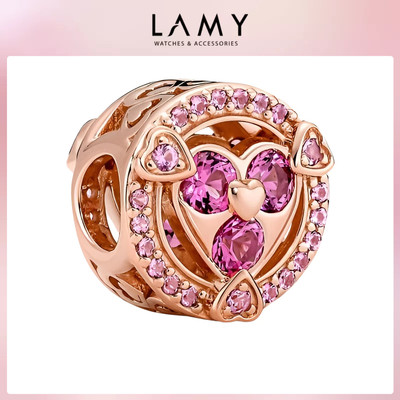 Charm bạc LAMY Charm Reveal Your Love Sparkling Hearts Button 1522
