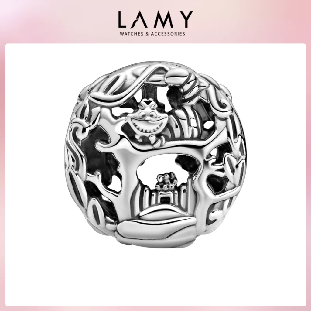 Charm bạc LAMY  Charm Alice in Wonderland Cheshire Cat & Absolem Caterpillar Bead 1498
