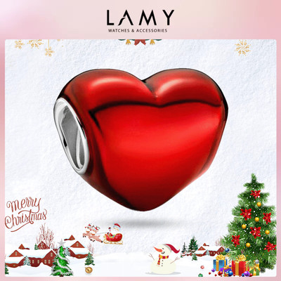 Charm bạc LAMY Trái tim đỏ Red Heart 1357