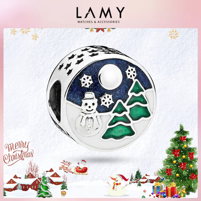 Charm bạc LAMY Enamel Snowy Wonderland Bead 1544 - Charm cao cấp S925